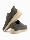 Ombre Clothing Leichte Veloursledersneaker für Herren im Sportstil - olivgrün