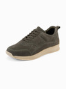 Ombre Clothing Leichte Veloursledersneaker für Herren im Sportstil - olivgrün