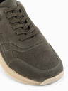 Ombre Clothing Leichte Veloursledersneaker für Herren im Sportstil - olivgrün