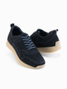 Ombre Clothing Herren-leichte Veloursledersneaker im Sportstil - navy