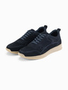 Ombre Clothing Herren-leichte Veloursledersneaker im Sportstil - navy