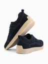 Ombre Clothing Herren-leichte Veloursledersneaker im Sportstil - navy