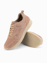 Ombre Clothing Herren-leichte Veloursledersneaker im Sportstil - beige