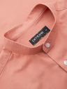 Ombre Clothing Herren-Leinwandhemd mit Stehkragen und Tasche REGULAR FIT - rosa