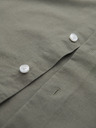 Ombre Clothing Herren-Leinwandhemd mit Stehkragen und Tasche REGULAR FIT - khaki