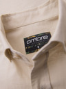 Ombre Clothing Herren-Leinwandhemd mit klassischem Kragen und Taschen REGULAR FIT - cremeweiß