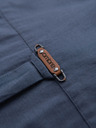 Ombre Clothing Herren-Leinwandhemd mit klassischem Kragen und Taschen REGULAR FIT - blau