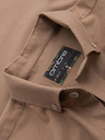 Ombre Clothing Herren-Leinenhemd mit klassischem Kragen und Taschen REGULAR FIT - hellbraun