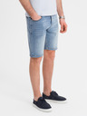 Ombre Clothing Herren-Jeanskurzhose in klassischer Passform - hellblau