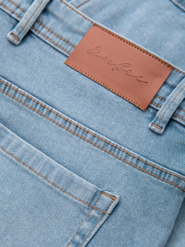 Ombre Clothing Herren-Jeanskurzhose mit zerrissenen Hosenbeinen - hellblau