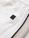 Ombre Clothing Herren-kurze Sweatshorts mit breiten Streifen - weiß