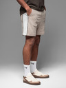 Ombre Clothing Herren-kurze Sweatshorts mit breiten Streifen - beige