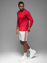 Ombre Clothing Herren-Sweatshorts mit Paspelierung und geripptem Bund - grau meliert