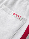Ombre Clothing Herren-Sweatshorts mit Paspelierung und geripptem Bund - grau meliert