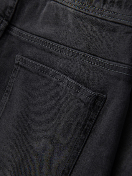 Ombre Clothing Herren-Shorts mit elastischem Bund und Wascheffekt - grau