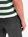 Ombre Clothing Herren-Shorts mit elastischem Bund und Wascheffekt - grau