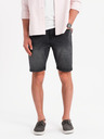 Ombre Clothing Herren-Jeansshorts in klassischer Passform - schwarz