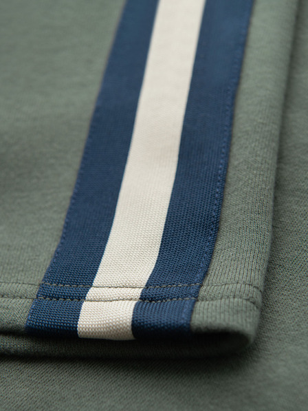 Ombre Clothing Herren-Sweatshorts mit Paspelierung und geripptem Bund - olivgrün