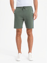 Ombre Clothing Herren-Sweatshorts mit Paspelierung und geripptem Bund - olivgrün
