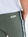 Ombre Clothing Herren-Sweatshorts mit Paspelierung und geripptem Bund - olivgrün