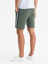 Ombre Clothing Herren-Sweatshorts mit Paspelierung und geripptem Bund - olivgrün