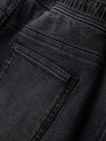 Ombre Clothing Herren-Shorts mit elastischem Bund und Wascheffekt - schwarz