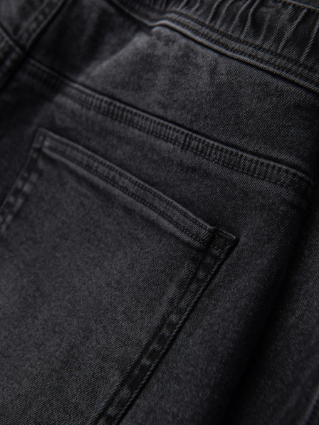 Ombre Clothing Herren-Shorts mit elastischem Bund und Wascheffekt - schwarz