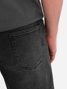 Ombre Clothing Herren-Shorts mit elastischem Bund und Wascheffekt - schwarz