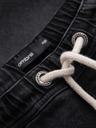 Ombre Clothing Herren-Shorts mit elastischem Bund und Wascheffekt - schwarz