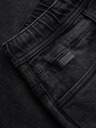 Ombre Clothing Herren-Shorts mit elastischem Bund und Wascheffekt - schwarz