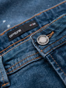 Ombre Clothing Herren-kurze Jeansshorts mit zerrissenen Hosenbeinen - blau