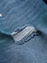 Ombre Clothing Herren-kurze Jeansshorts mit zerrissenen Hosenbeinen - blau