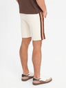 Ombre Clothing Herren-Sweatshorts mit Paspelierung und geripptem Bund - cremeweiß