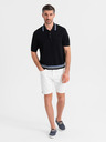 Ombre Clothing Herren-Jeansshorts mit umgeschlagenem Beinabschluss - weiß
