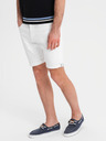 Ombre Clothing Herren-Jeansshorts mit umgeschlagenem Beinabschluss - weiß
