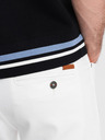 Ombre Clothing Herren-Jeansshorts mit umgeschlagenem Beinabschluss - weiß
