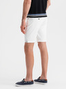 Ombre Clothing Herren-Jeansshorts mit umgeschlagenem Beinabschluss - weiß