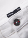 Ombre Clothing Herren-Jeansshorts mit umgeschlagenem Beinabschluss - weiß