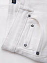 Ombre Clothing Herren-Jeansshorts mit umgeschlagenem Beinabschluss - weiß