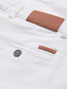 Ombre Clothing Herren-Jeansshorts mit umgeschlagenem Beinabschluss - weiß