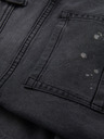 Ombre Clothing Herren-kurze Jeansshorts mit Rissen und umgeschlagenem Beinabschluss - grau