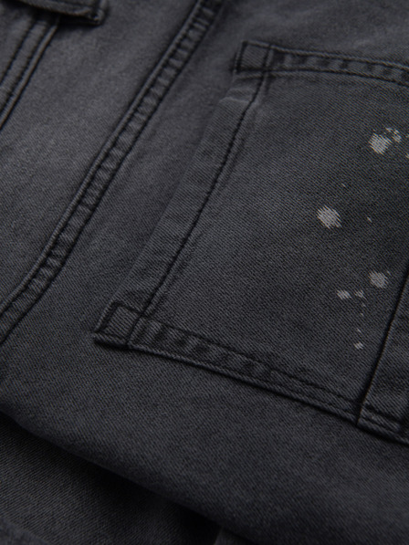 Ombre Clothing Herren-kurze Jeansshorts mit Rissen und umgeschlagenem Beinabschluss - grau