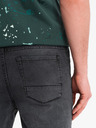 Ombre Clothing Herren-kurze Jeansshorts mit Rissen und umgeschlagenem Beinabschluss - grau