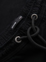Ombre Clothing Herren-Baumwollshorts mit elastischem Bund - schwarz