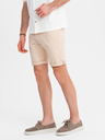 Ombre Clothing Herren-Jeansshorts mit umgeschlagenem Beinabschluss - cremeweiß