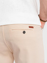 Ombre Clothing Herren-Jeansshorts mit umgeschlagenem Beinabschluss - cremeweiß