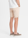 Ombre Clothing Herren-Jeansshorts mit umgeschlagenem Beinabschluss - cremeweiß
