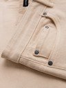 Ombre Clothing Herren-Jeansshorts mit umgeschlagenem Beinabschluss - cremeweiß