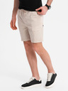 Ombre Clothing Herren-Shorts in lockerer Passform mit Cargotaschen - cremeweiß
