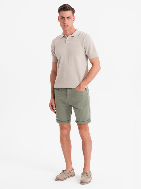Ombre Clothing Herren-Jeans-Klassikshorts mit umgeschlagenem Beinabschluss - helloliv